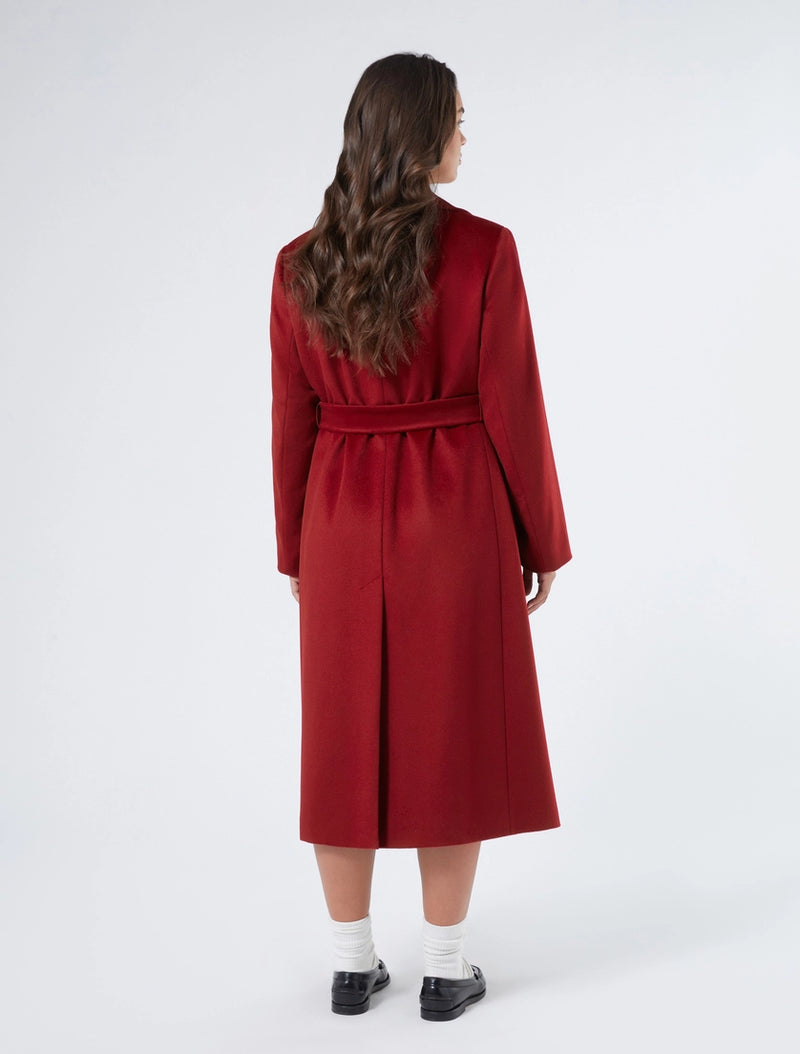 Cappotto in drap di pura lana - BORDEAUX PERSONA BY MARINA RINALDI