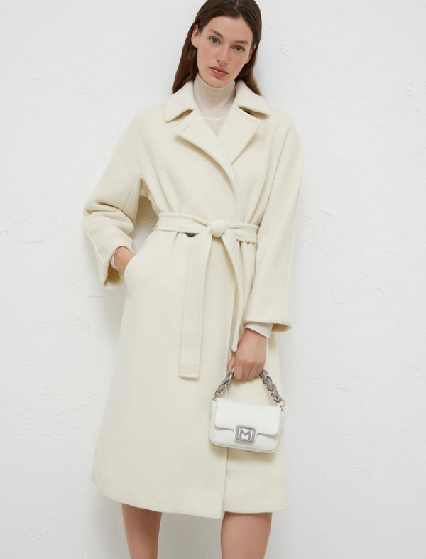 Cappotto con cintura marella