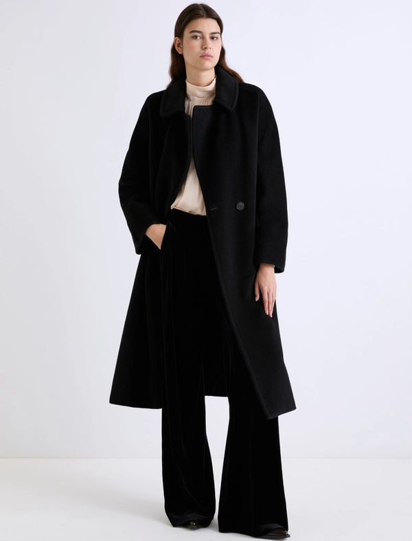 Cappotto doppiopetto in beaver - NERO MARELLA
