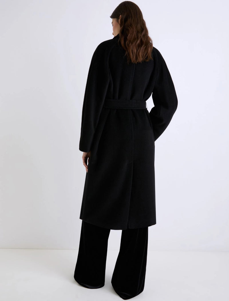 Cappotto doppiopetto in beaver - NERO MARELLA