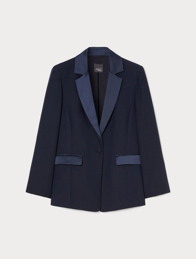 Giacca blazer in crêpe envers satin PERSONA BY MARINA RINALDI