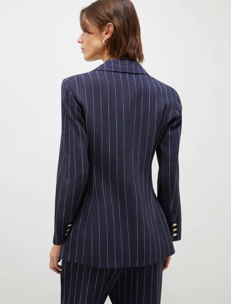 Blazer in tessuto natté - Blu marella