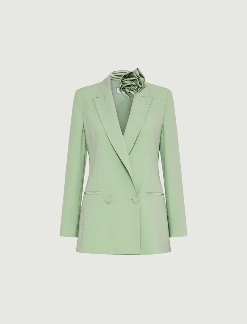 Blazer in cady crêpe - Verde Marella