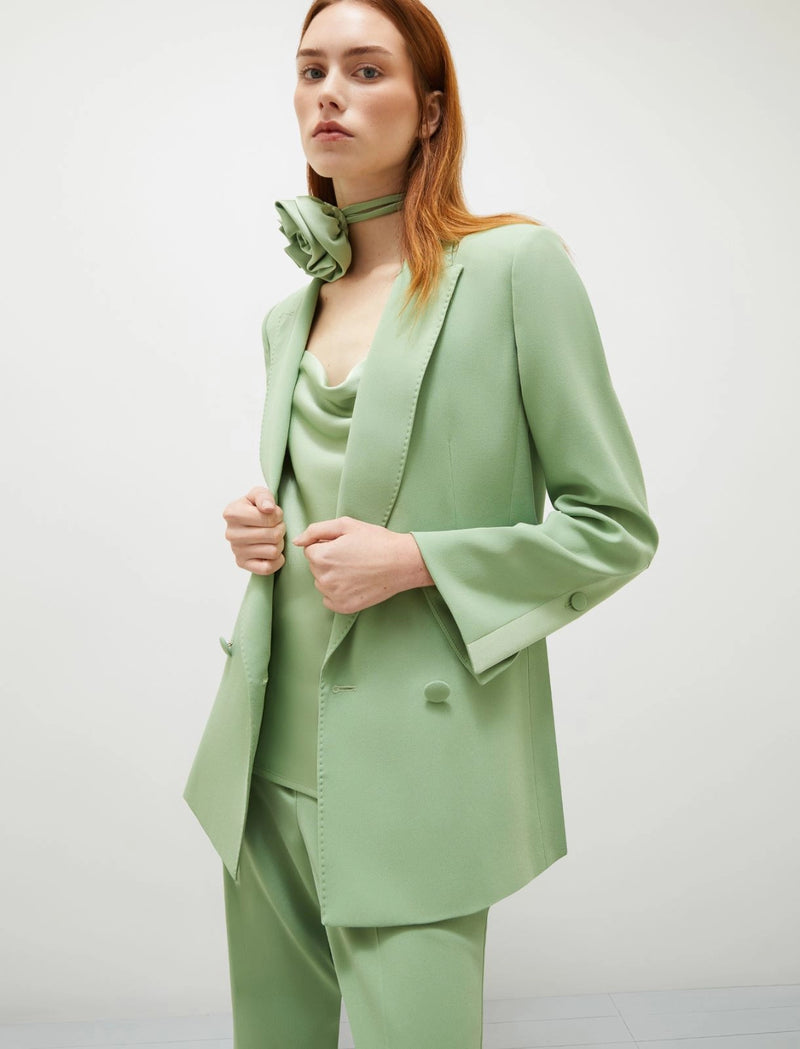 Blazer in cady crêpe - Verde Marella