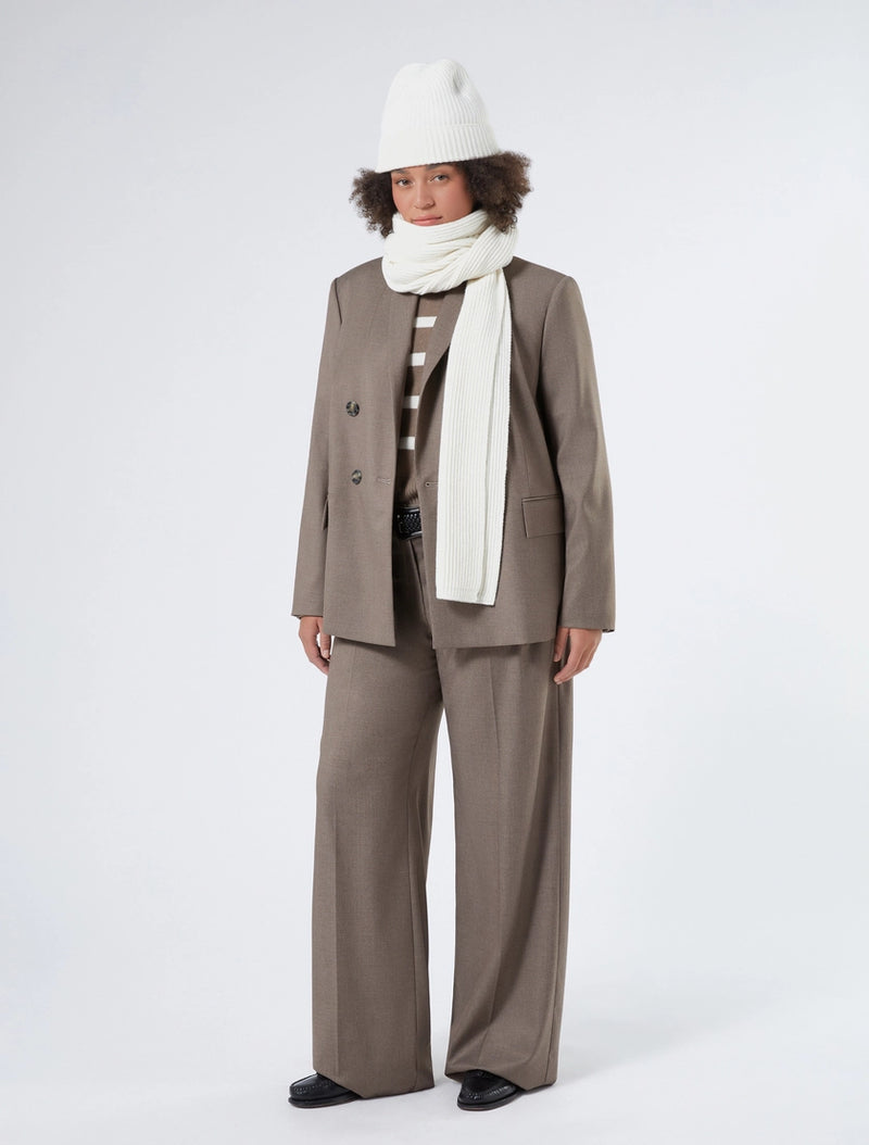 Blazer doppiopetto in flanella - MARRONE SCURO PERSONA BY MARINA RINALDI