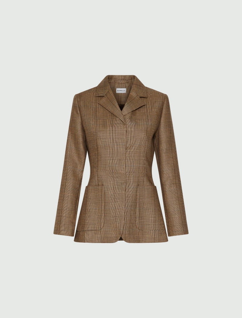 Giacca aderente in lana - MIELE MARELLA