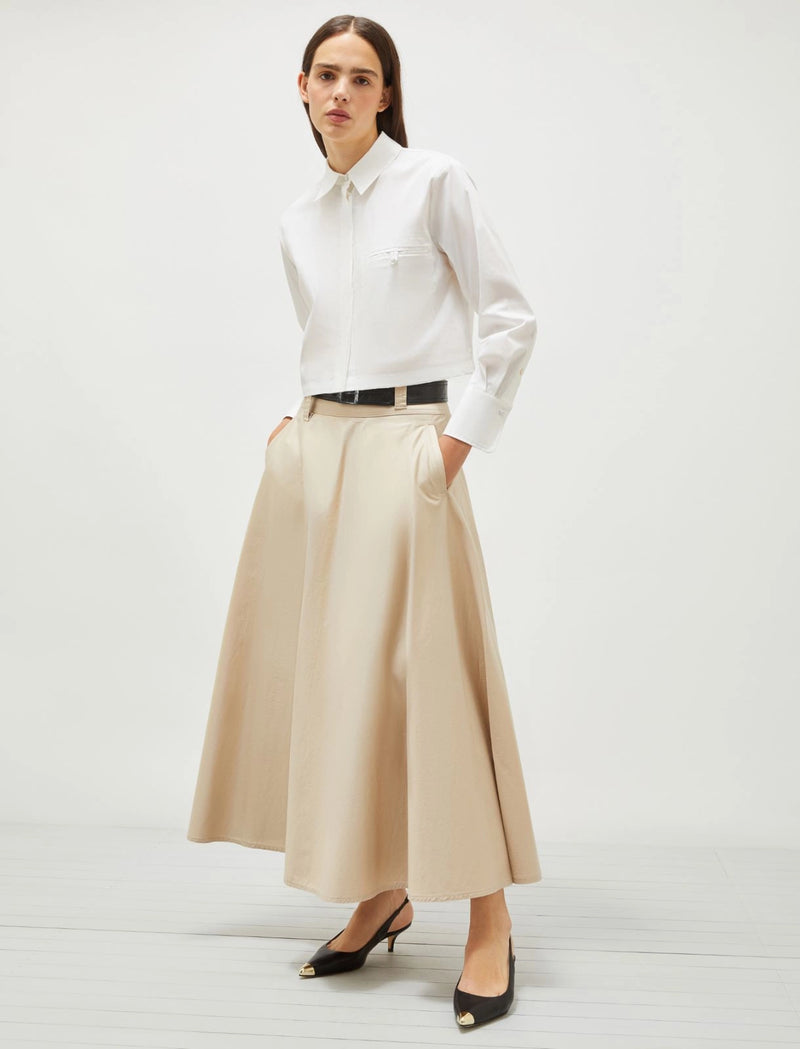Gonna jacquard - Sabbia MARELLA