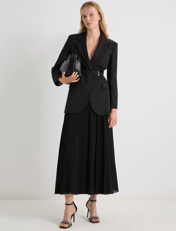 Gonna lunga in georgette - NERO MARELLA