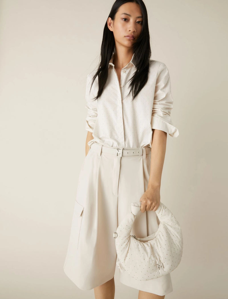 Camicia con strass marella monochrome