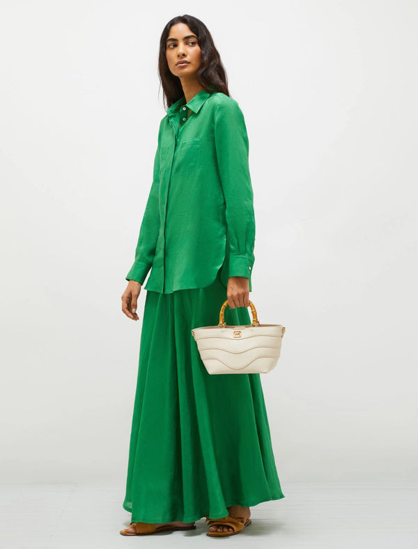 Camicia lunga in ramiè - VERDE Marella