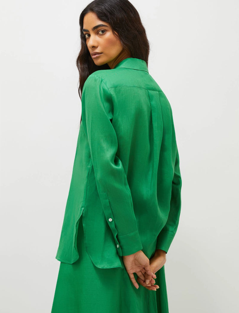 Camicia lunga in ramiè - VERDE Marella