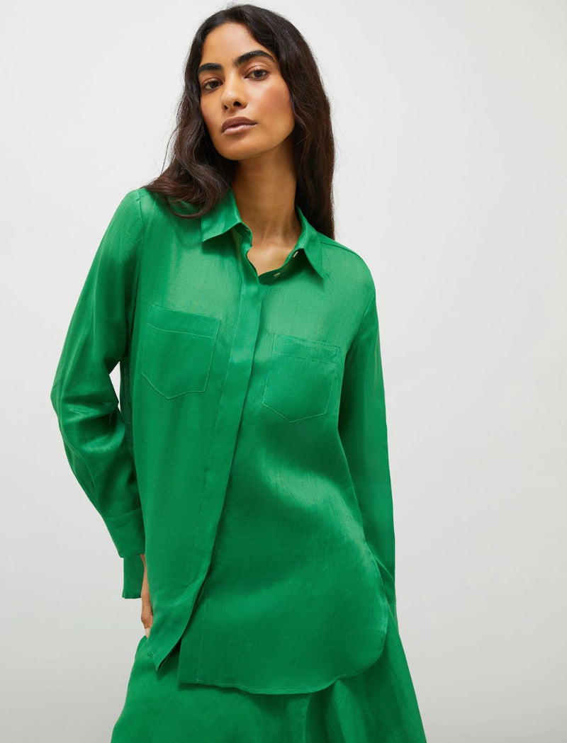 Camicia lunga in ramiè - VERDE Marella