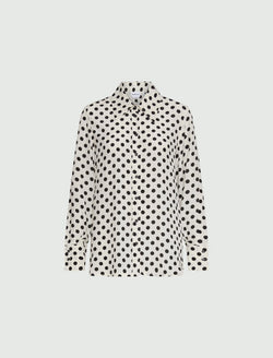 Camicia in seta stampata - Bianco Marella