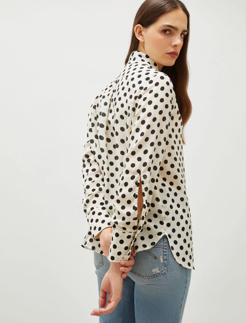 Camicia in seta stampata - Bianco Marella
