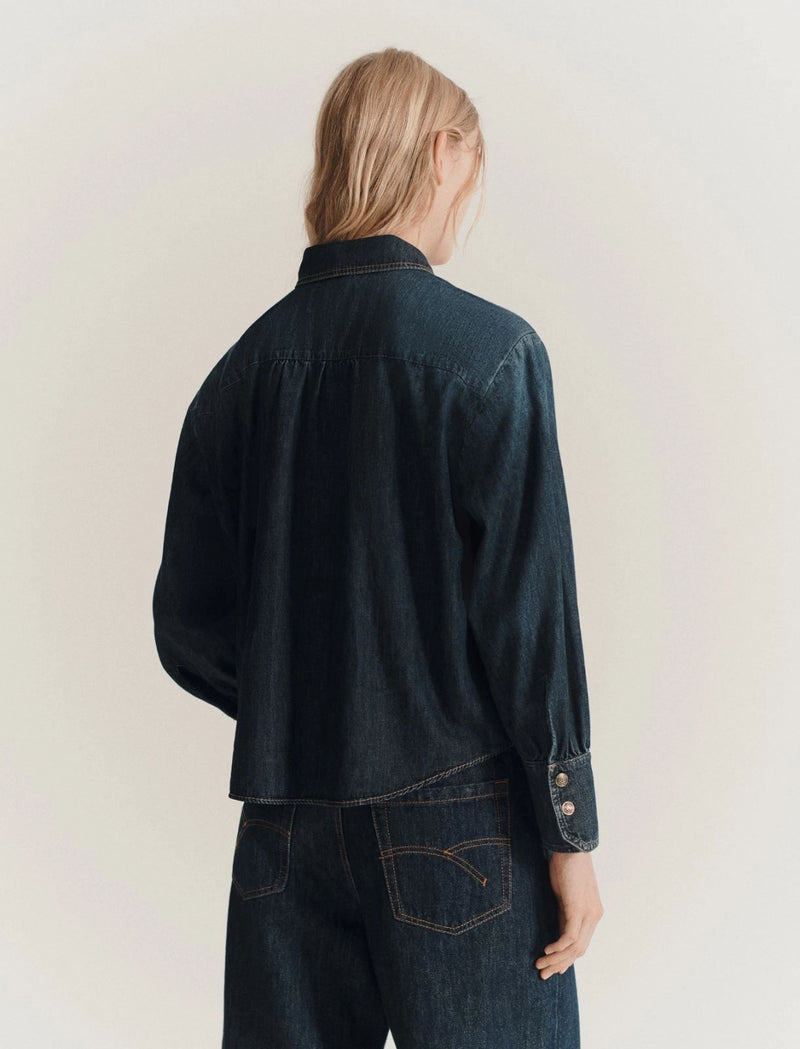 Camicia in denim con fiore MARELLA