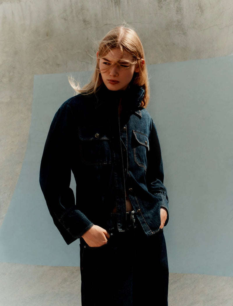 Camicia in denim con fiore MARELLA