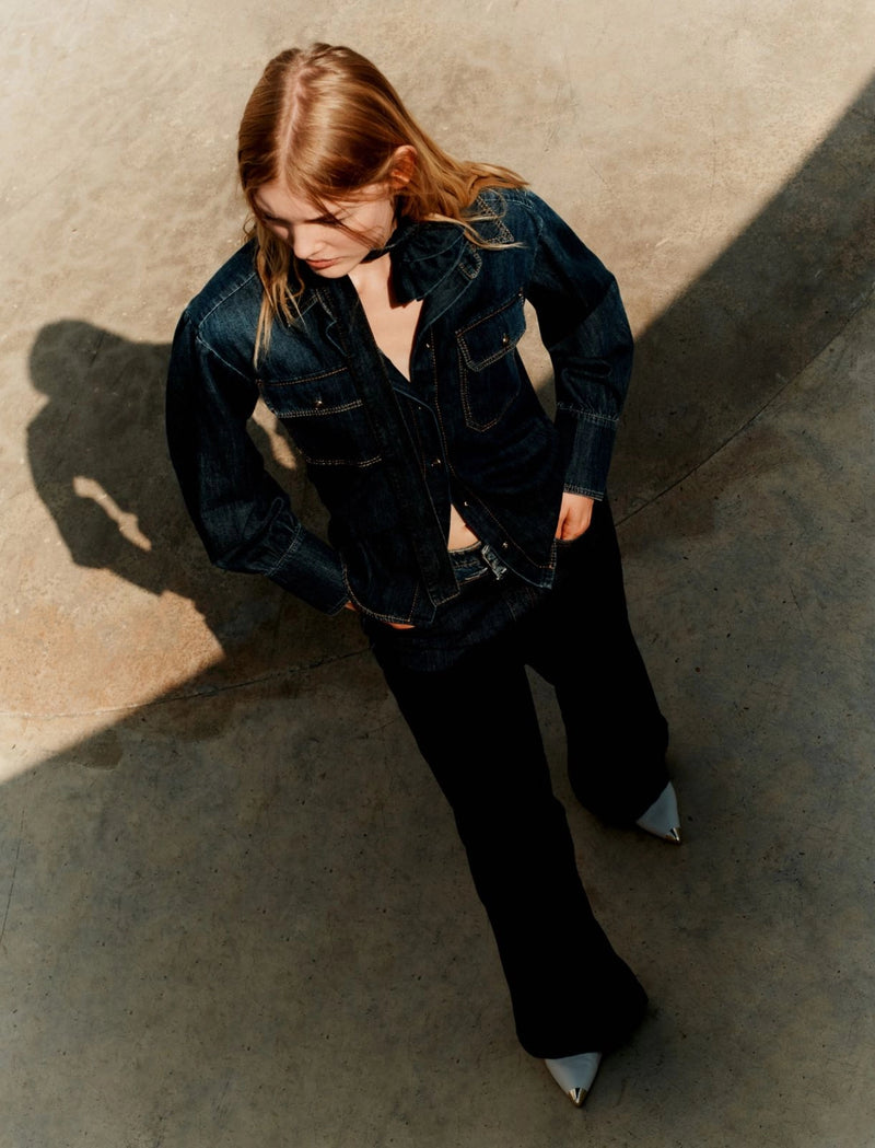 Camicia in denim con fiore MARELLA