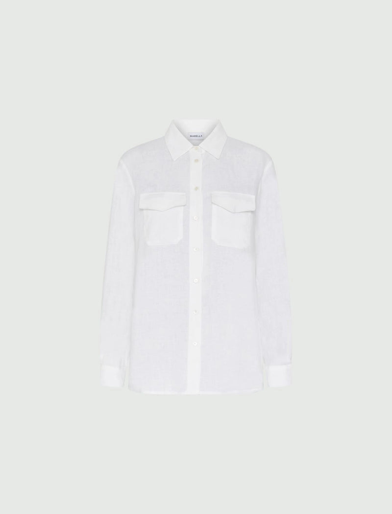 Camicia in lino marella
