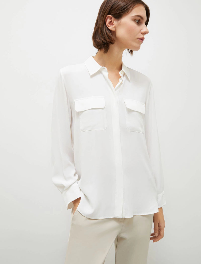Camicia in crêpe de Chine - Bianco MARELLA