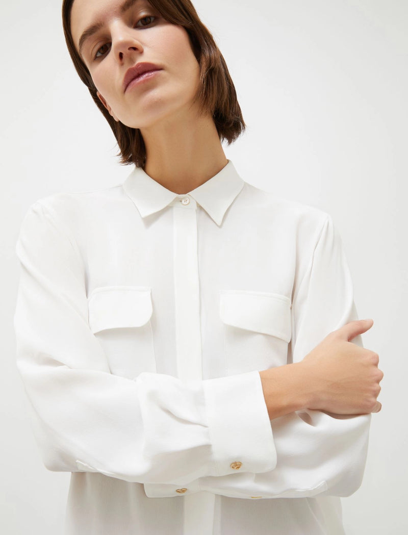 Camicia in crêpe de Chine - Bianco MARELLA