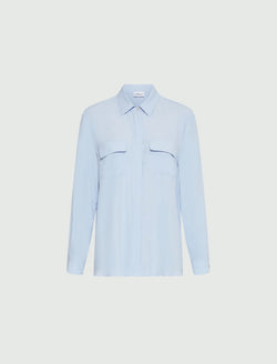 Camicia in crêpe de Chine - Azzurro MARELLA