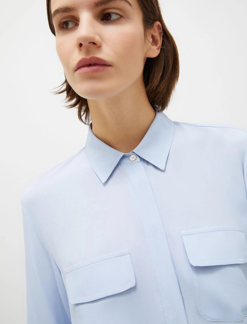 Camicia in crêpe de Chine - Azzurro MARELLA