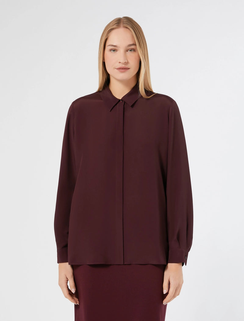 Camicia in misto seta - ROSSO MARRONE PERSONA BY MARINA RINALDI