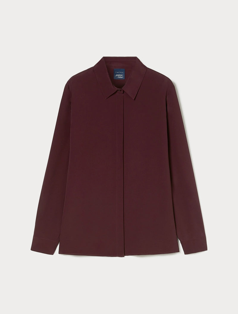 Camicia in misto seta - ROSSO MARRONE PERSONA BY MARINA RINALDI
