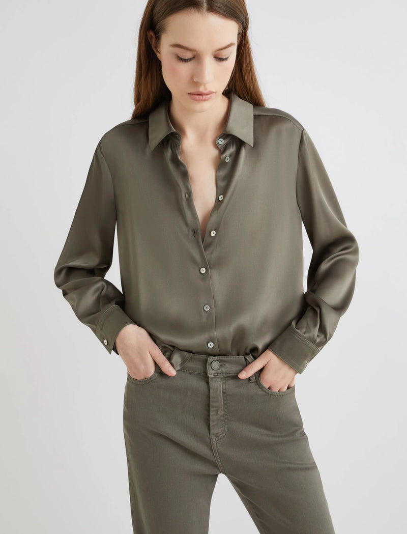 Camicia in raso di misto seta - OLIVA MARELLA MONOCHROME