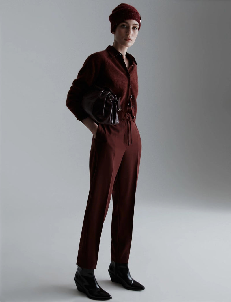 Camicia in raso di misto seta - BORDEAUX MARELLA MONOCHROME