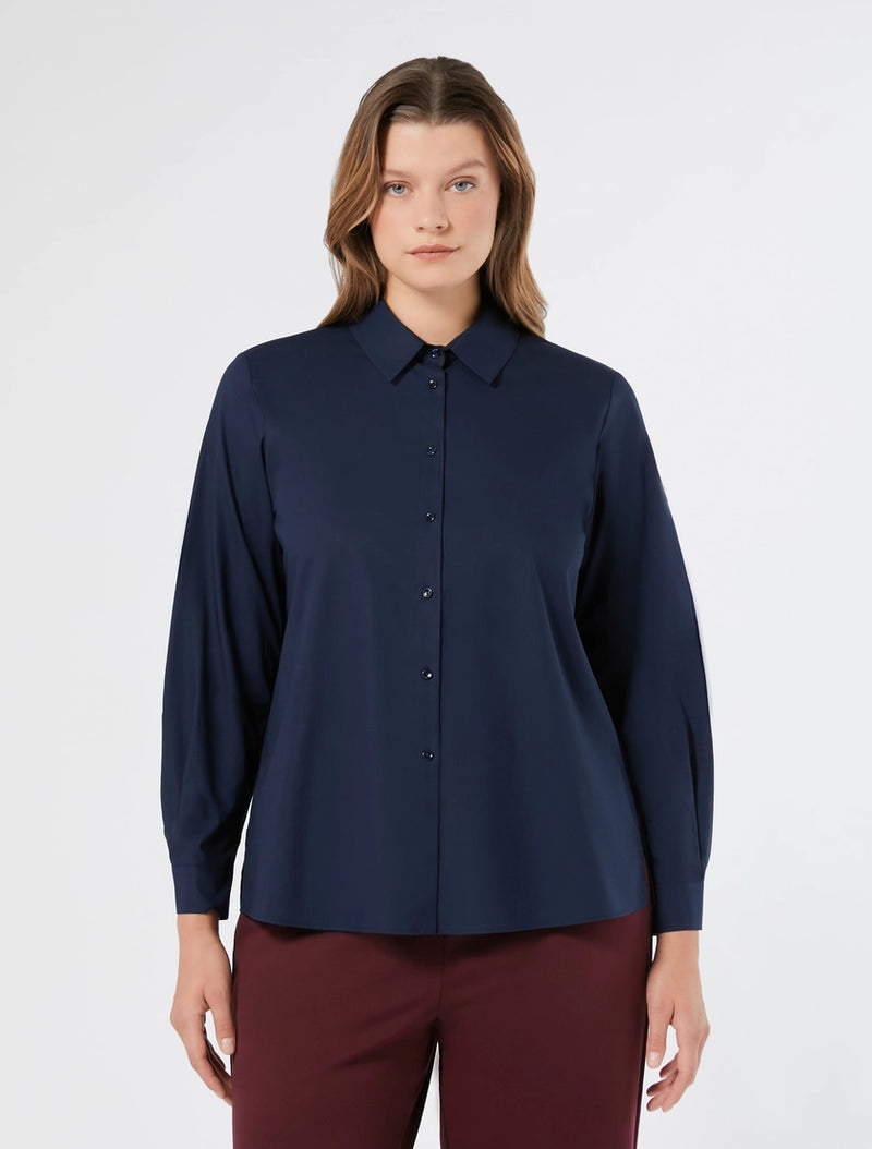 Camicia in popeline di cotone - BLU MARINO PERSONA BY MARINA RINALDI