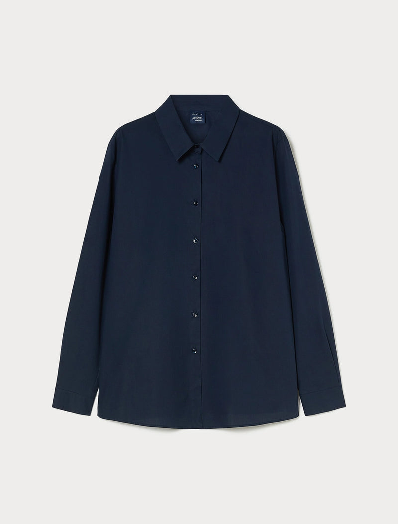 Camicia in popeline di cotone - BLU MARINO PERSONA BY MARINA RINALDI