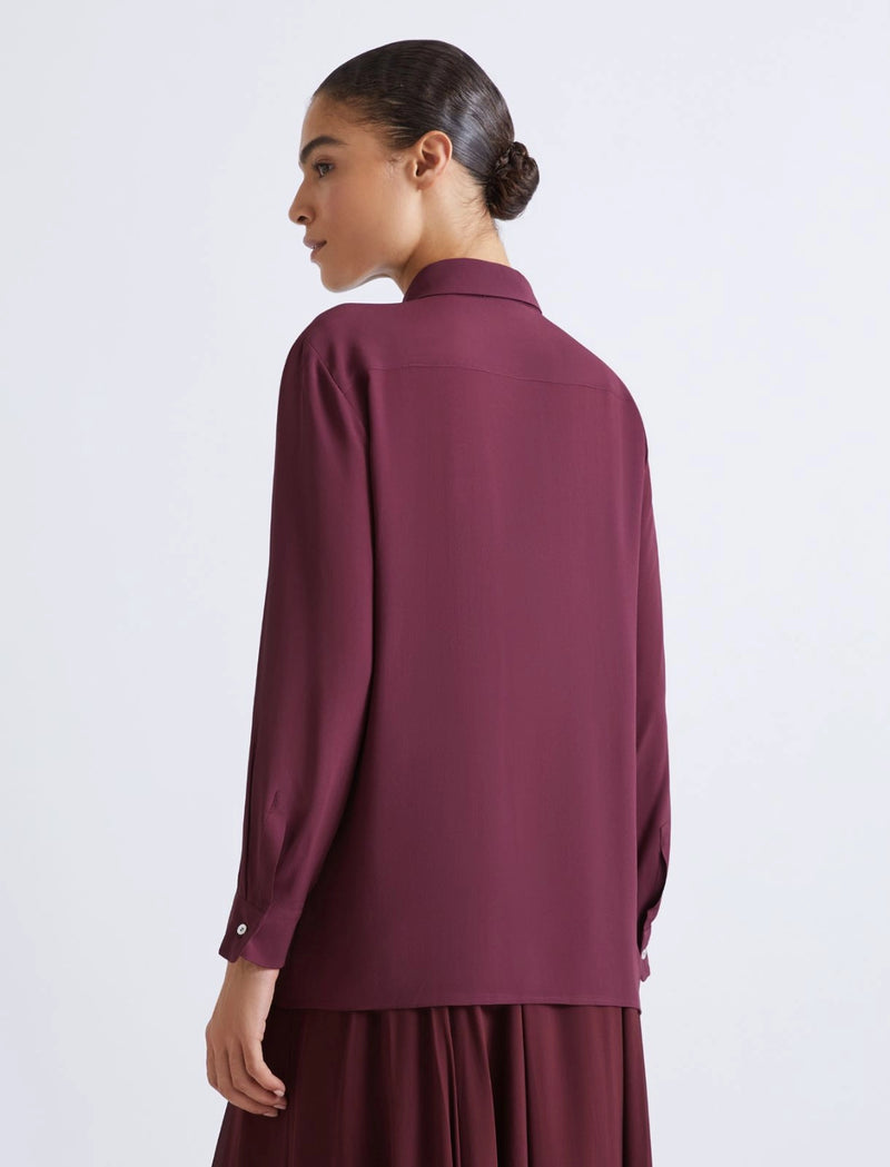 Camicia in crepe misto seta - BORDEAUX MARELLA