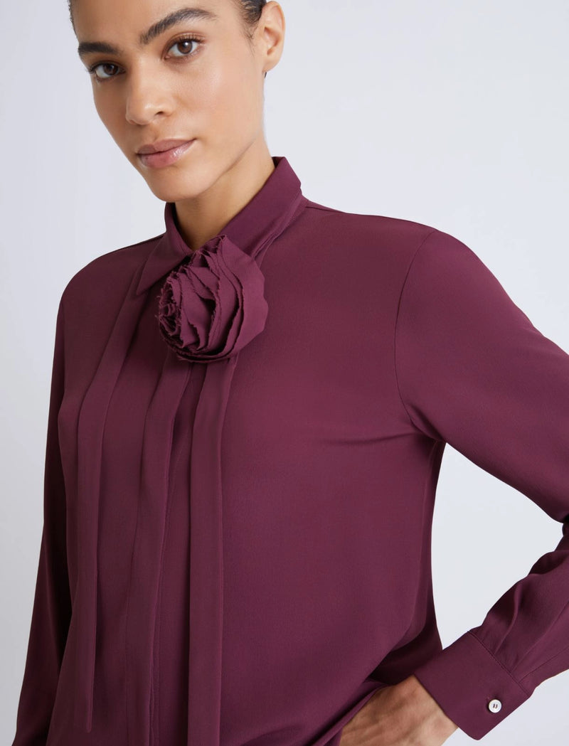 Camicia in crepe misto seta - BORDEAUX MARELLA