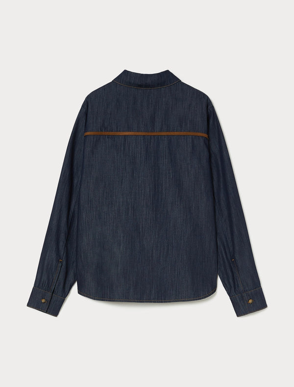 Camicia in denim di cotone - BLU NOTTE PERSONA BY MARINA RINALDI