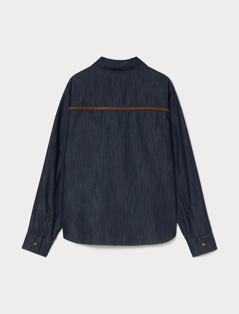 Camicia in denim di cotone - BLU NOTTE PERSONA BY MARINA RINALDI