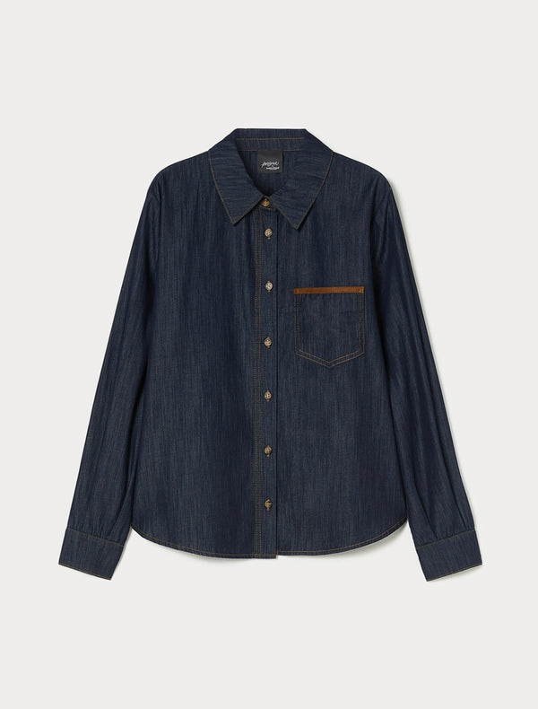 Camicia in denim di cotone - BLU NOTTE PERSONA BY MARINA RINALDI