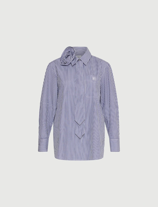 Camicia con cravatta e fiore - BLU MARELLA
