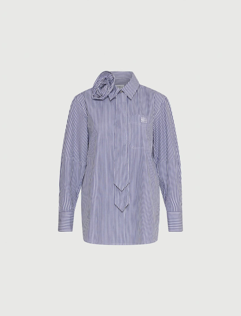Camicia con cravatta e fiore - BLU MARELLA