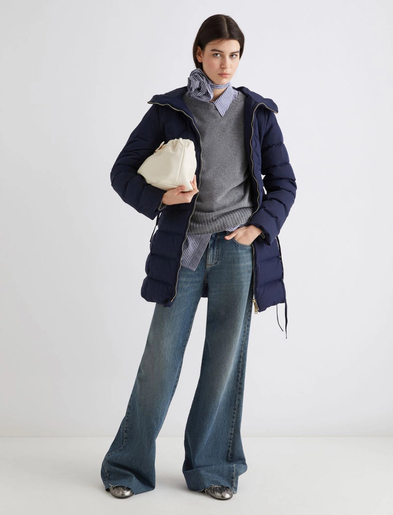 Camicia con cravatta e fiore - BLU MARELLA