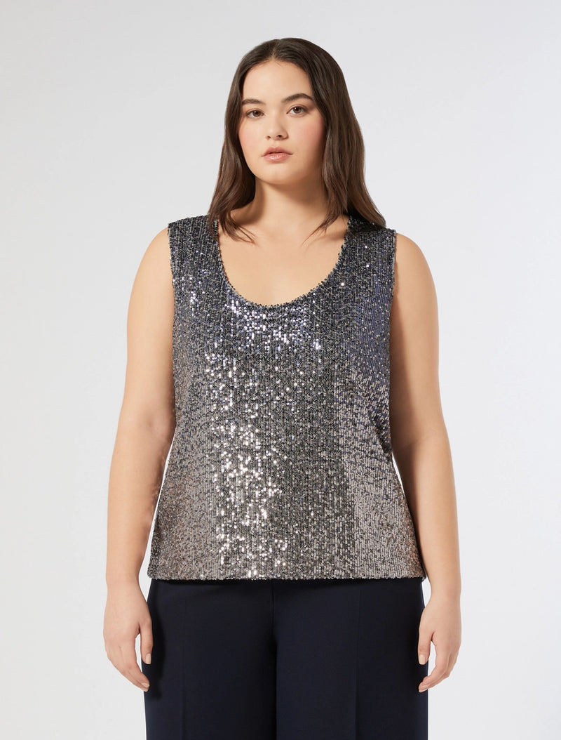 Top in paillettes sfumate - AVIO PERSONA BY MARINA RINALDI