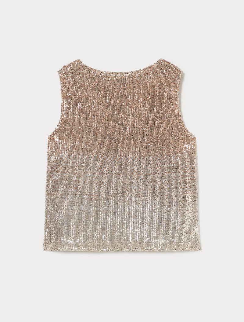 Top in paillettes sfumate - BRONZO PERSONA BY MARINA RINALDI