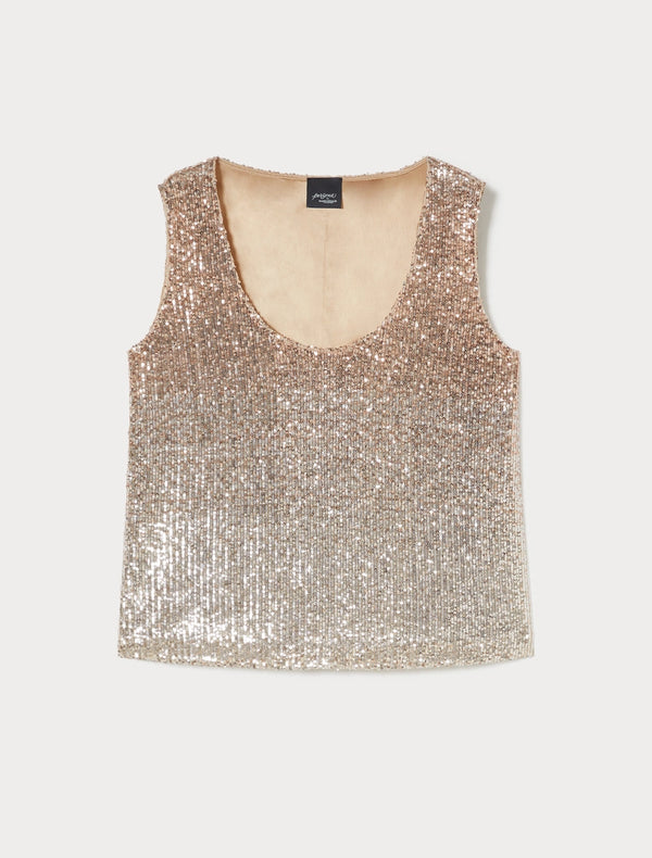 Top in paillettes sfumate - BRONZO PERSONA BY MARINA RINALDI