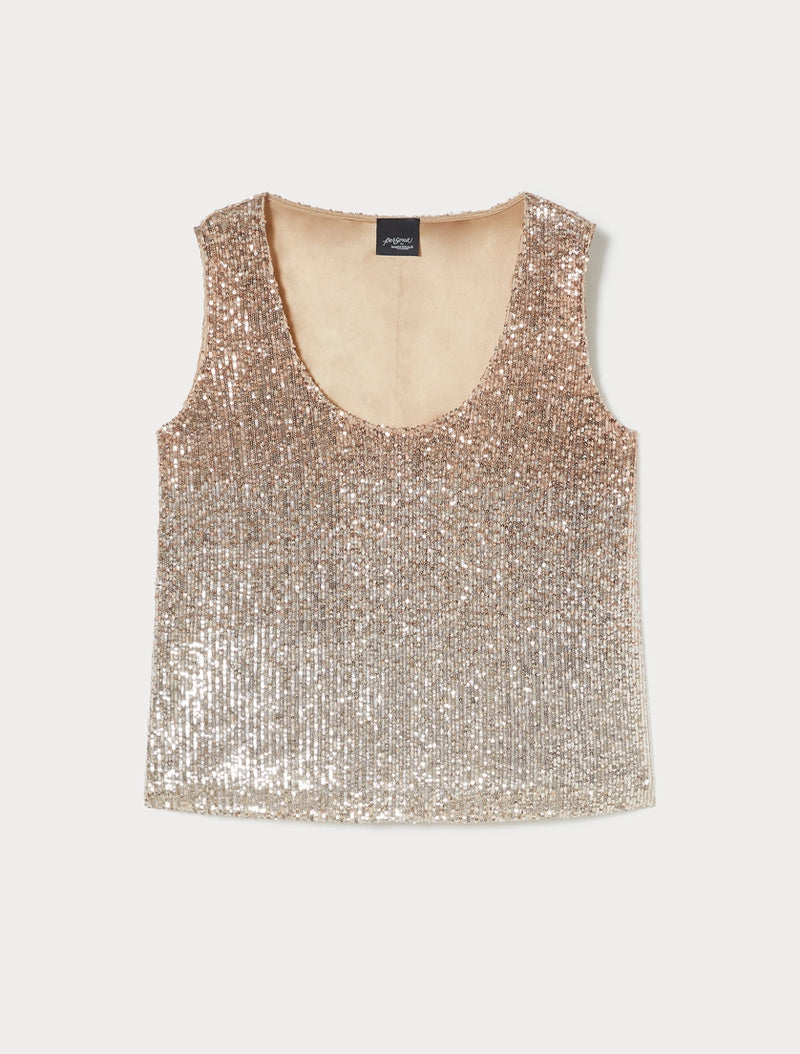Top in paillettes sfumate - BRONZO PERSONA BY MARINA RINALDI