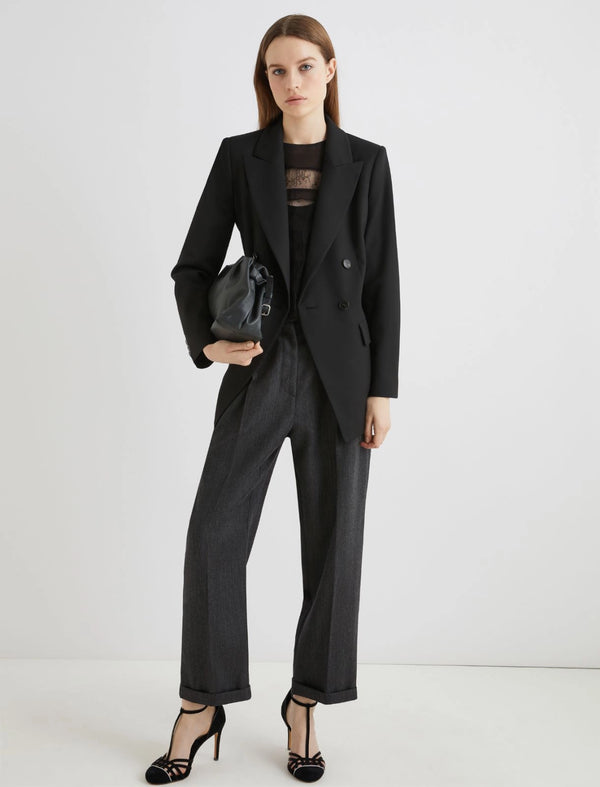 Blusa in georgette con pizzo - NERO MARELLA