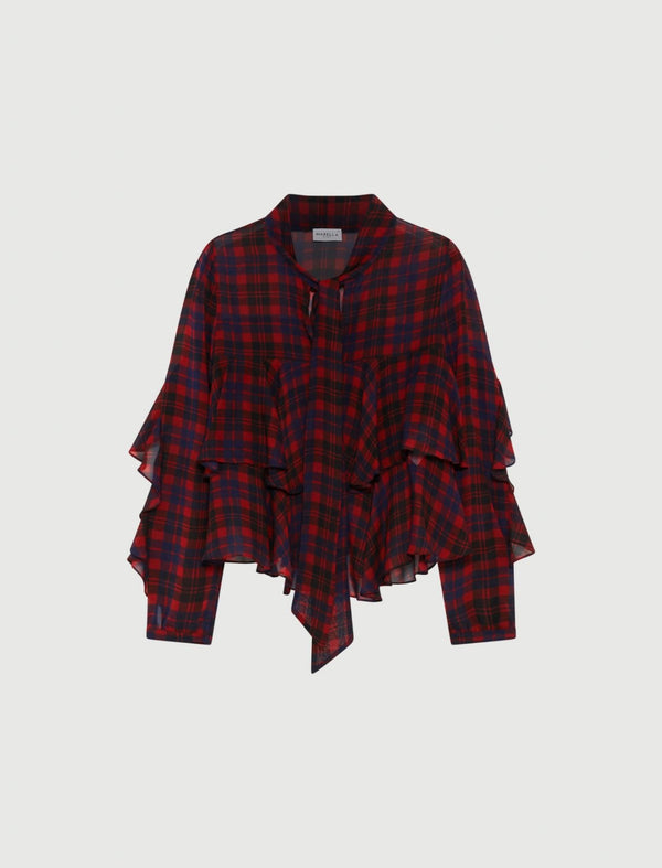 Camicia con balze - ROSSO MARELLA