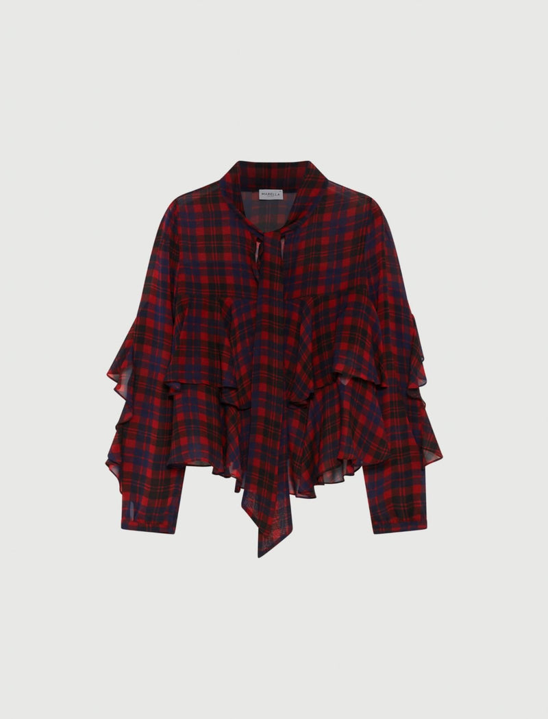 Camicia con balze - ROSSO MARELLA