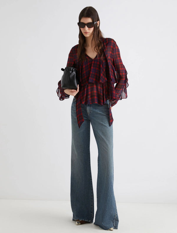 Camicia con balze - ROSSO MARELLA