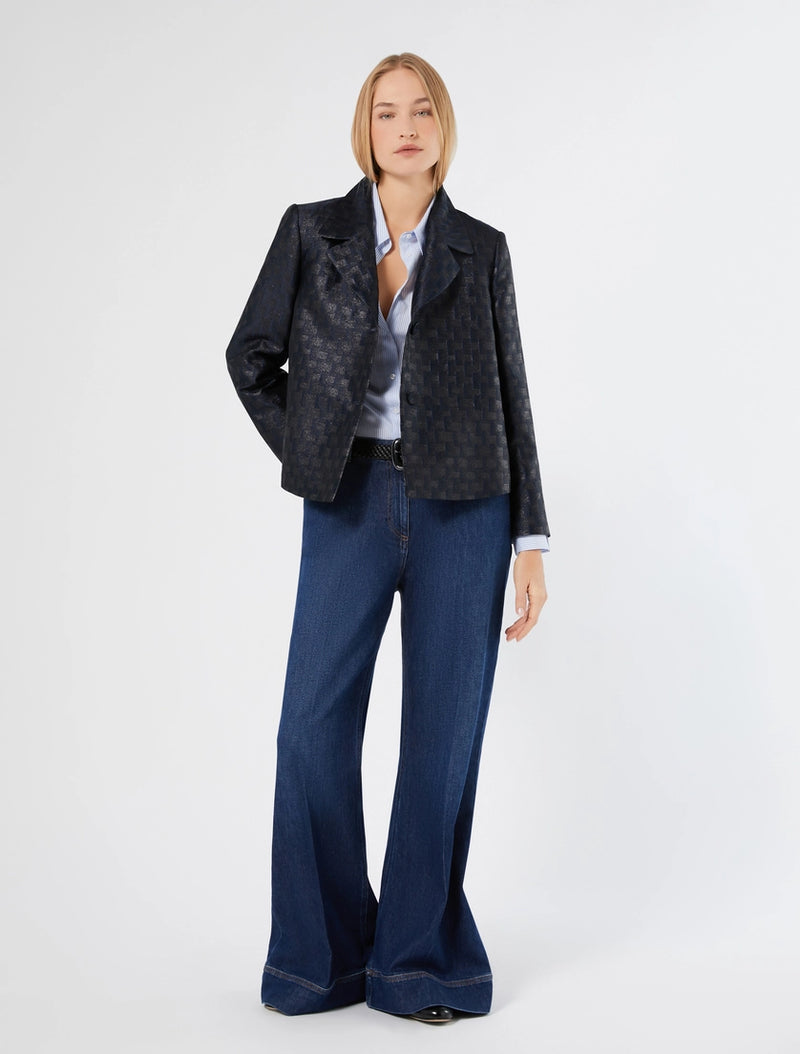 Camicia in popeline tinto filo - AZZURRO PERSONA BY MARINA RINALDI