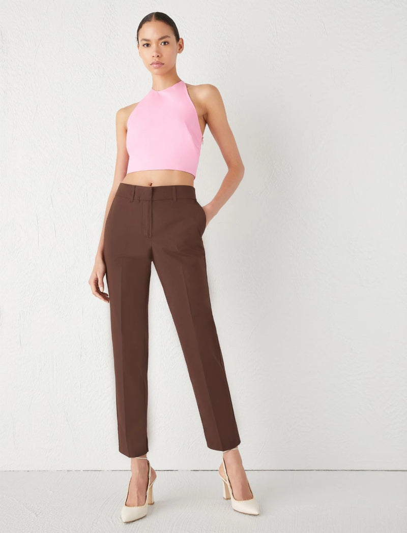 Pantaloni chino marella